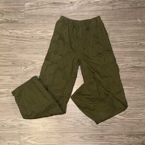 TNA Artizia Wide Leg Cargo Pants Military Green Womens Size 2XS